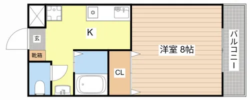 エクセラート瀬田【107号室】の間取り