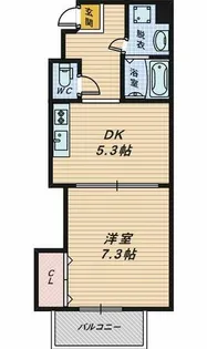 大阪府堺市西区浜寺石津町西3丁【マンション】の間取り