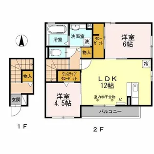 イルマーレⅡ【2階】の間取り