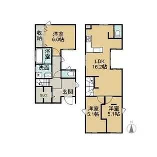 愛知県名古屋市昭和区元宮町3丁目【一戸建】の間取り
