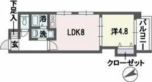 グラヴィス平尾【7階】の間取り