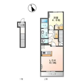 シャイン ハートII【2階】の間取り