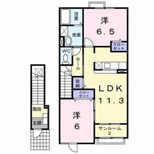 N3-コンドミニアム【2階】の間取り