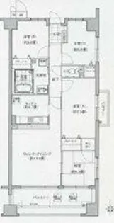 ソーラスフロント富船北棟【2階】の間取り