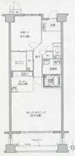 ソーラスフロント富船北棟【2階】の間取り