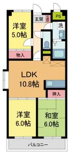 エルドラード上ヶ原2番館【3階】の間取り