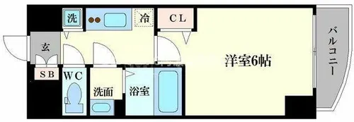 ララプレイス阿波座駅前フェリオ【5階】の間取り