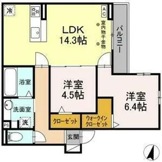 コーエクジスタンス主税【3階】の間取り