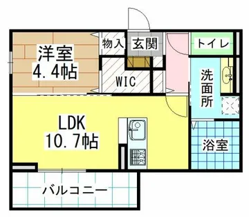 福岡県北九州市戸畑区千防3丁目【アパート】の間取り