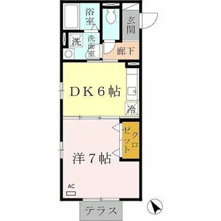 アネックス大仙【1階】の間取り