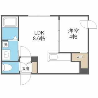 オルセーフラット西町南【0205号室】の間取り