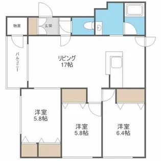 M’S FOREST【202号室】の間取り