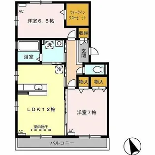 レジデンス芦原A棟【3階】の間取り