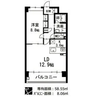PLATZ KAKUOZAN【1階】の間取り