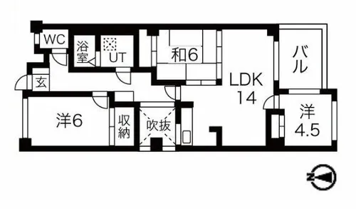 カーサソロチョウ【3階】の間取り