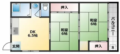 黒岡マンション【3階】の間取り