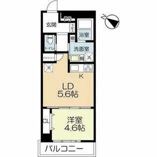 ラクレイス西新レジデンシャルタワー【24階】の間取り