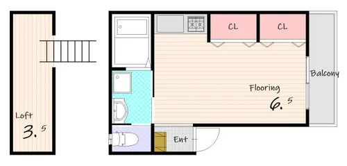 リッチライフ駒ヶ林【3階】の間取り