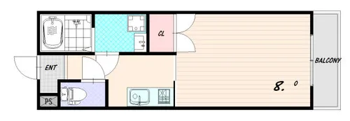 エハコ板宿ヒルサイド【3階】の間取り