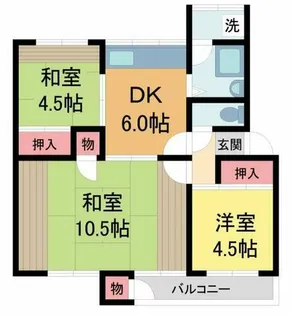 東仁川団地4号棟【406号室】の間取り