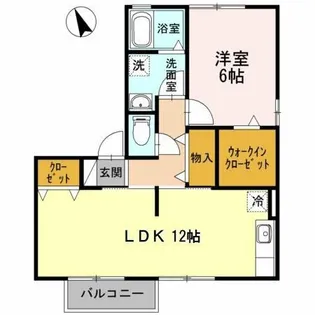 ヴィラージュルピナC棟【2階】の間取り