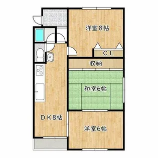 大阪府堺市南区高倉台2丁【マンション】の間取り