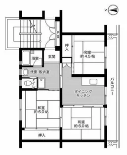 ビレッジハウス日明3号棟【0101号室】の間取り