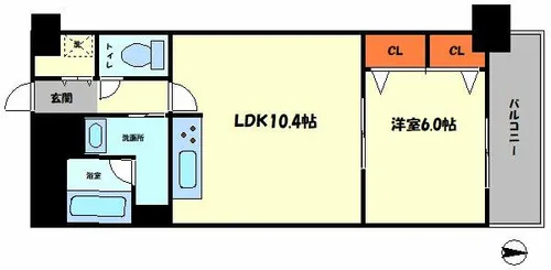 セイル淀屋橋【15階】の間取り