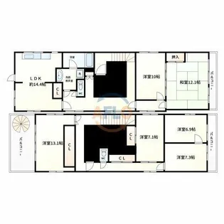 進光ビル【6階】の間取り