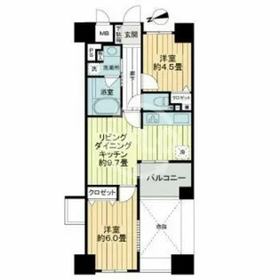 サーパス松屋町筋【10階】の間取り