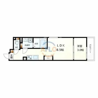 S-MOVE大阪鶴見【4階】の間取り