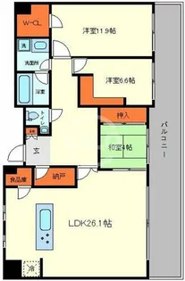セイワパレス玉造【9階】の間取り