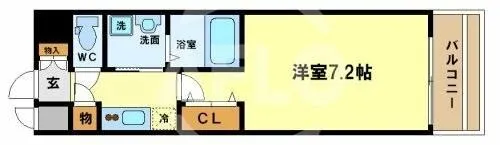 カスタリア堺筋本町【9階】の間取り