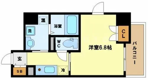 エイペックス京町堀Ⅱ【9階】の間取り