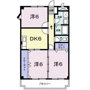 ディアコート横山【1階】の間取り