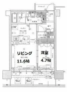 ロジュマンタワー梅田【17階】の間取り