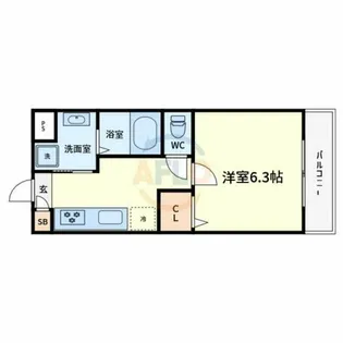 千葉・住吉【6階】の間取り