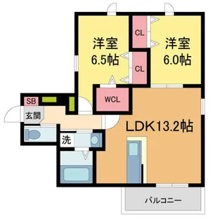ベルフィオーレ【301号室】の間取り