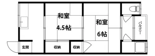 コーポAMAパーク【203号室】の間取り