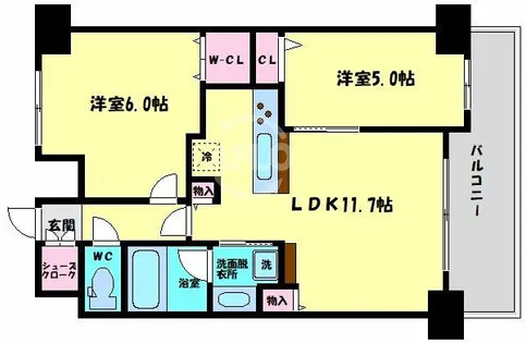 グラマシー京橋【10階】の間取り