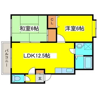 ビゴーレN【102号室】の間取り