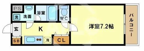 ドミールうつぼ公園【4階】の間取り
