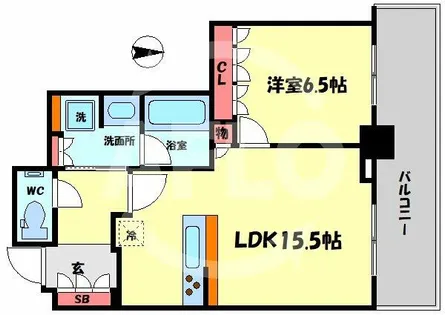 グランドメゾン新梅田タワー THE CLUB RESIDENCE【5階】の間取り