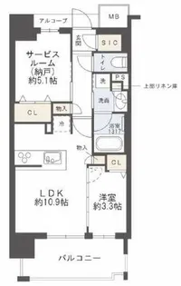シエリア京橋イースト【13階】の間取り