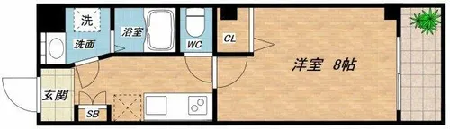 STUDIO天満橋【8階】の間取り