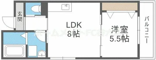 グランイニシオ都島【5階】の間取り