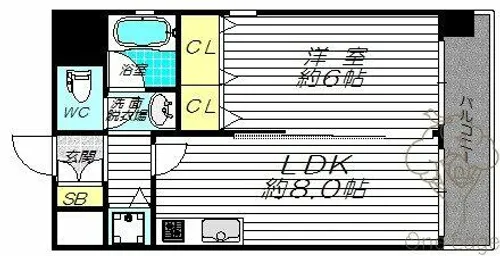 CHEZ CLARA【6階】の間取り