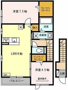 DヴェルジェⅡ【2階】の間取り