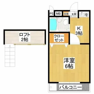 シャトル狭山遊園【2階】の間取り