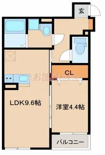 Y‘s スクエア梅満町【102号室】の間取り